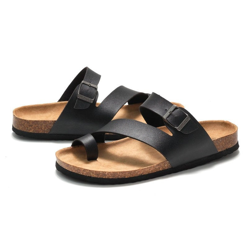 Milo cork thong sandals - Black
