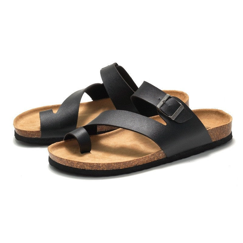 Milo cork thong sandals - Black