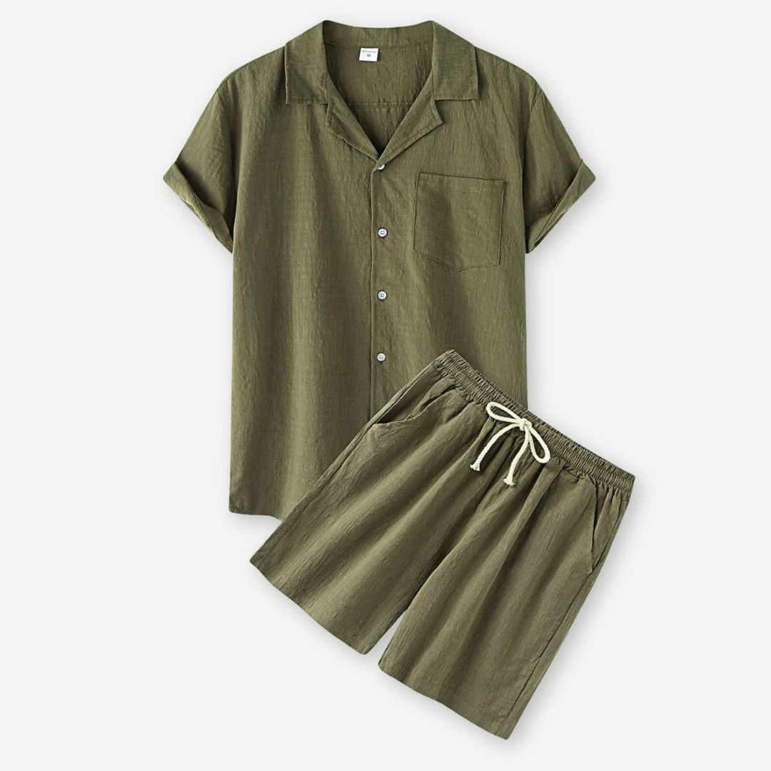 Milo linen set - Green