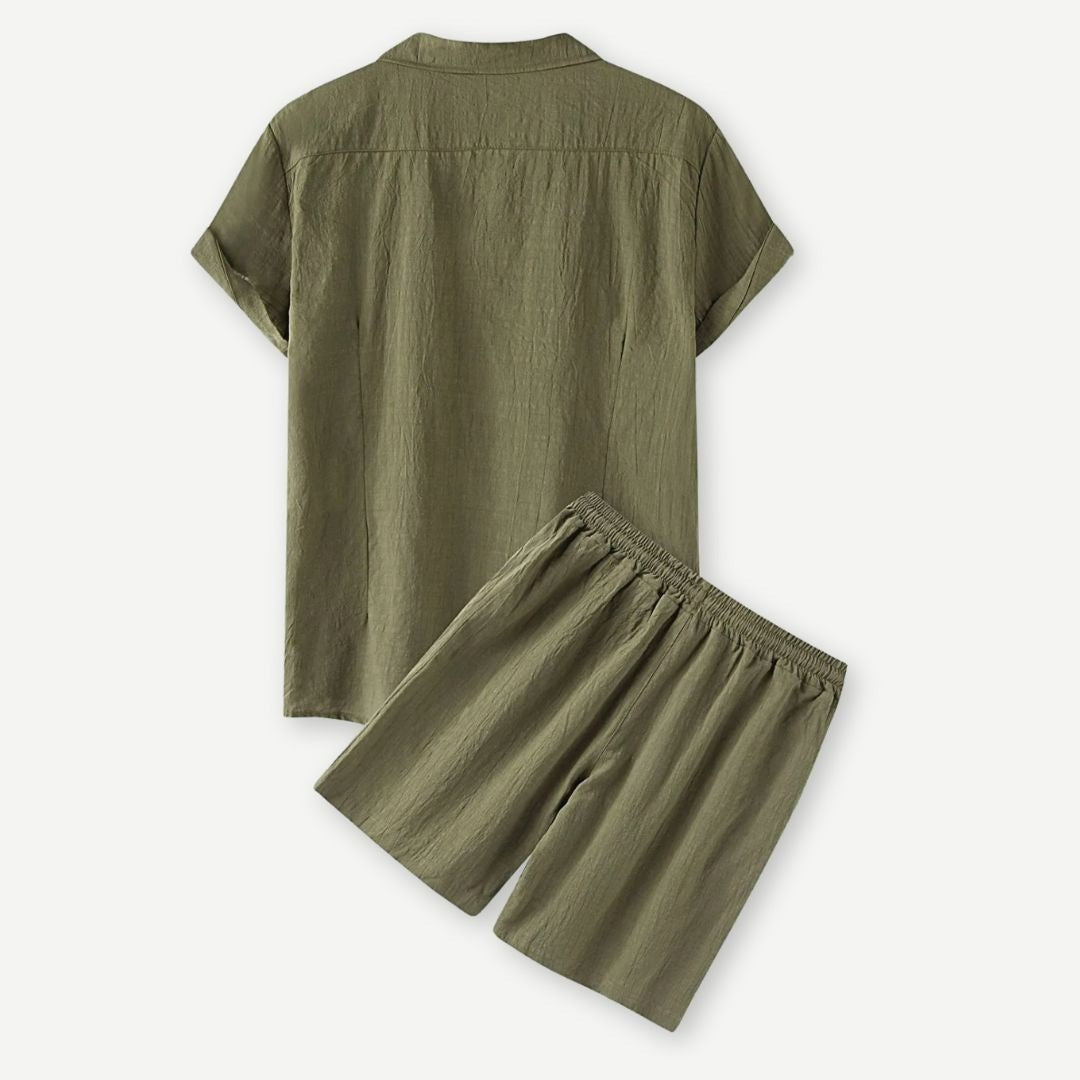 Milo linen set - Green alternate view