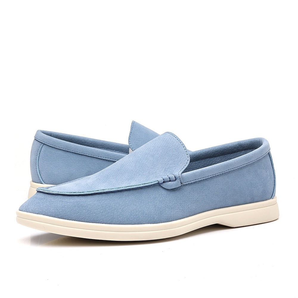 Milo suede moccasin loafers - Sky Blue detail