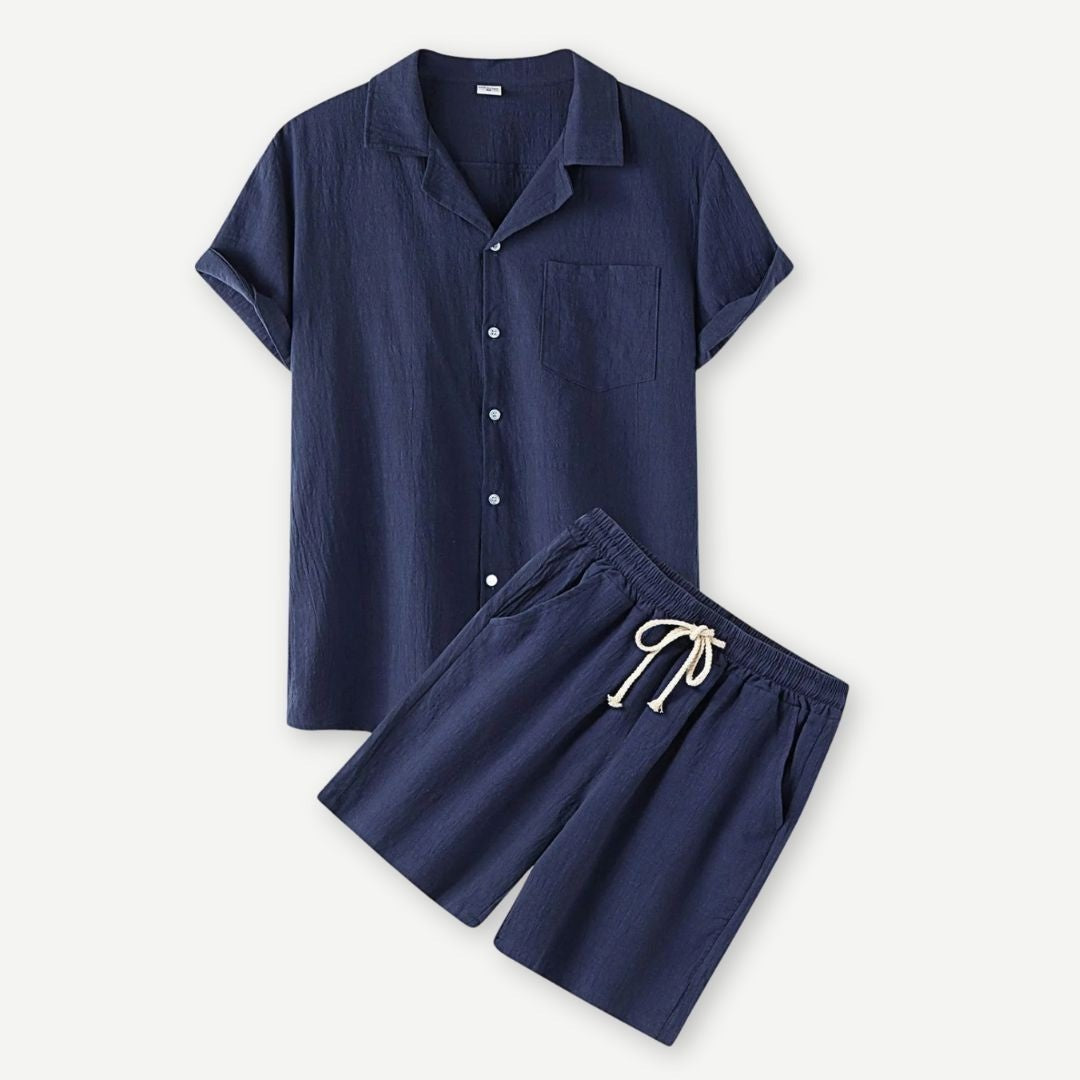 Milo linen set - Navy alternate view