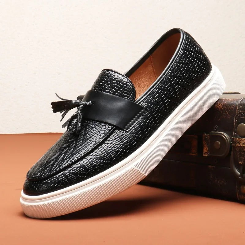 Milo woven leather loafers - Black