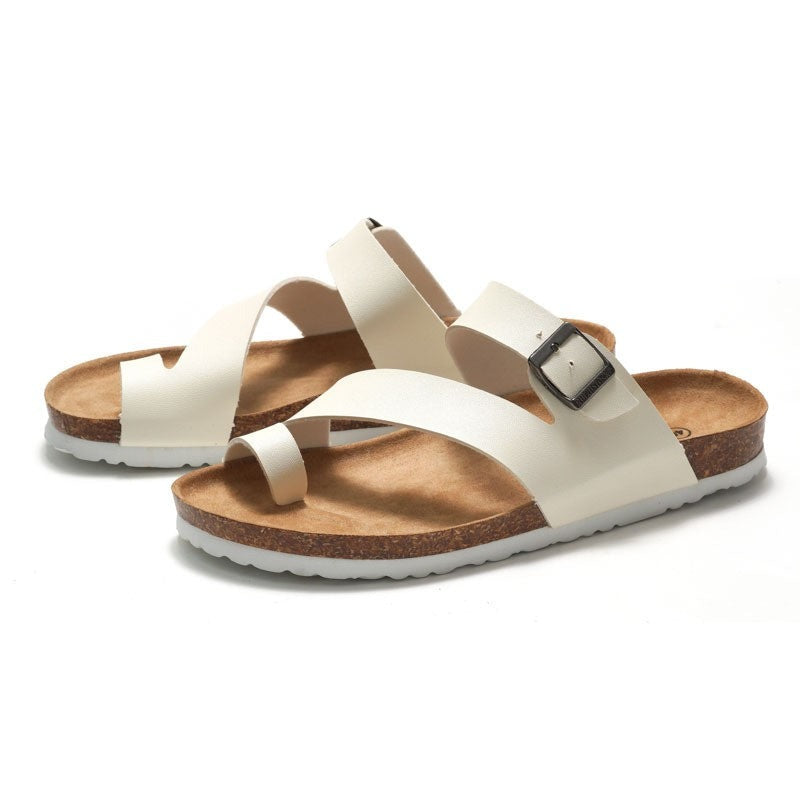 Milo cork thong sandals - White