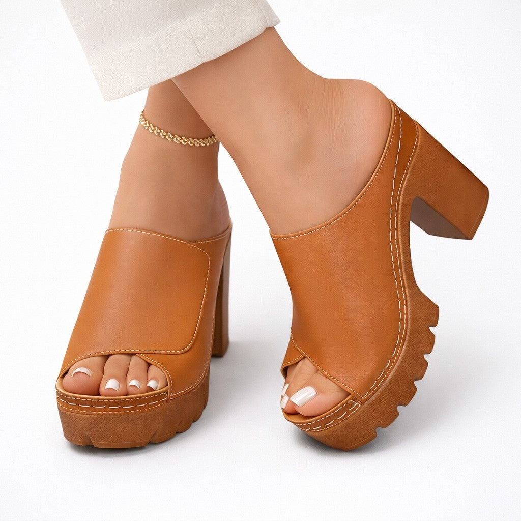 Mira platform mules - Brown