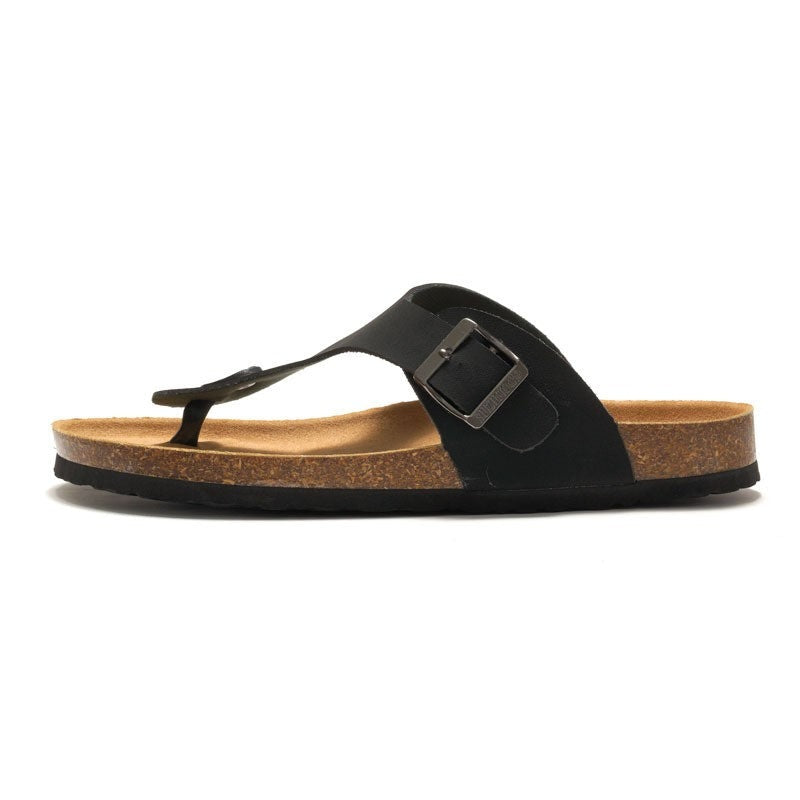 Nash cork thong sandals - Black