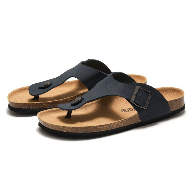 Nash cork thong sandals - Blue