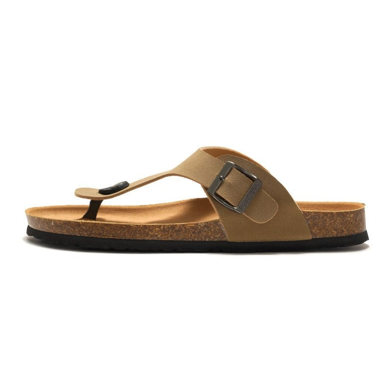 Nash cork thong sandals - Camel