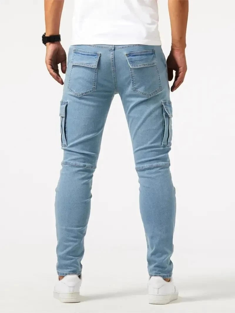 Nash cargo jeans - Blue back view