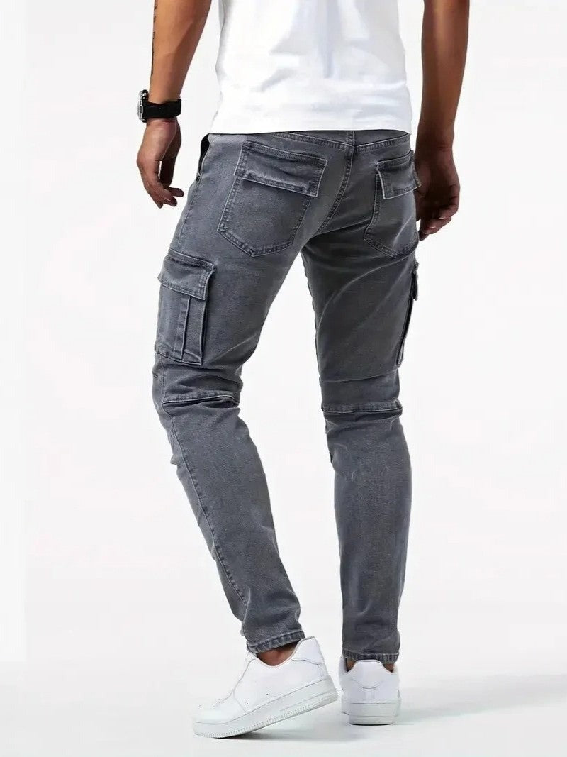 Nash cargo jeans - Gray back view