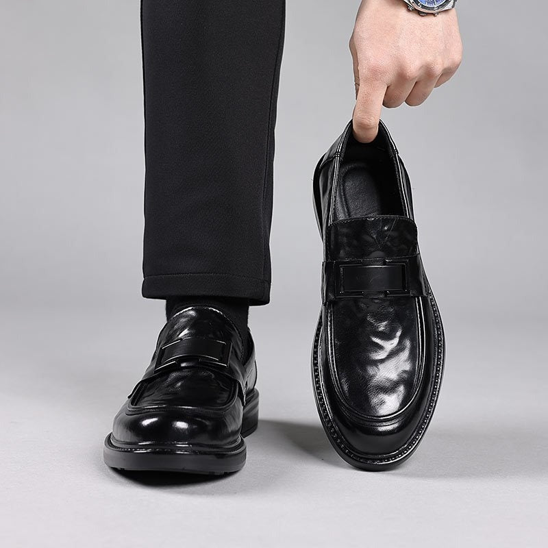 Nash slip on dress shoes - Black worn view