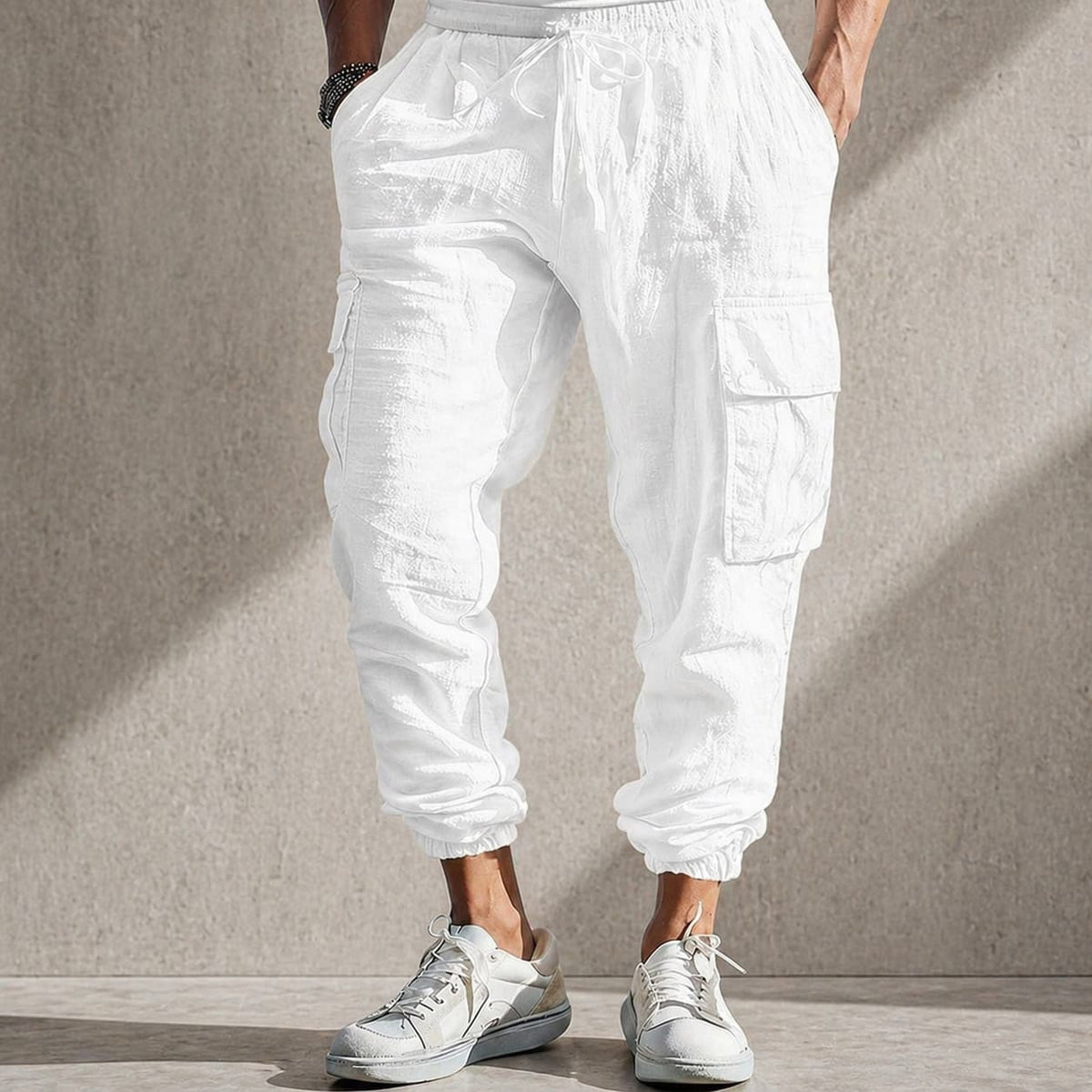Nash Cargo Pants - White
