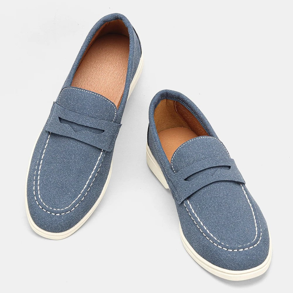 Niko penny loafers - Blue pair view