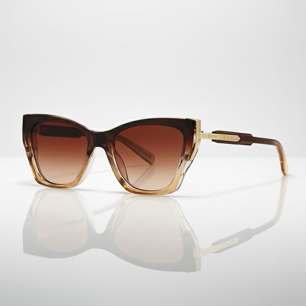 Olivia rectangle sunglasses - Brown