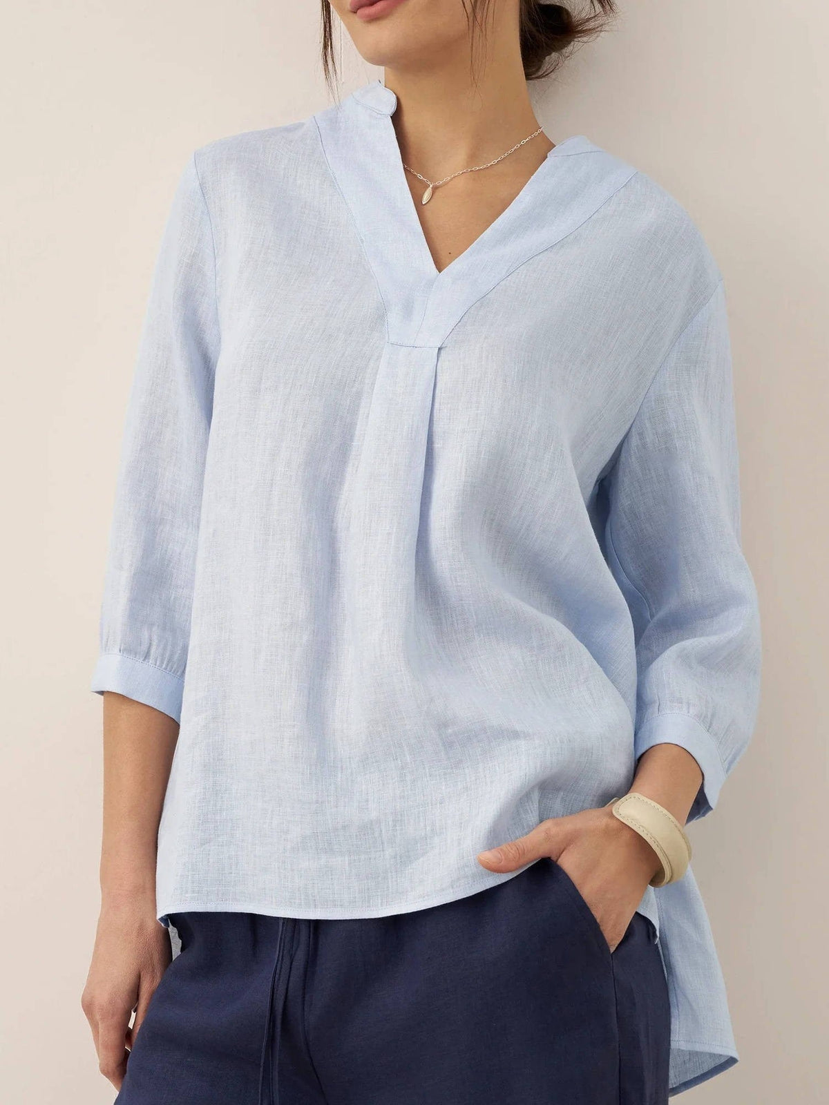 Olivia linen shirt - Light Blue