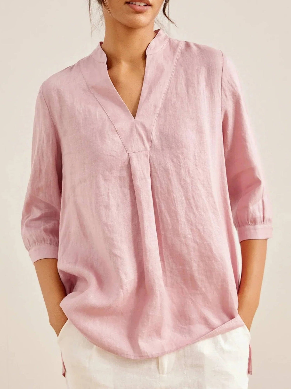 Olivia linen shirt - Pink