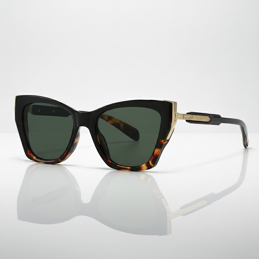 Olivia rectangle sunglasses - Tortoise