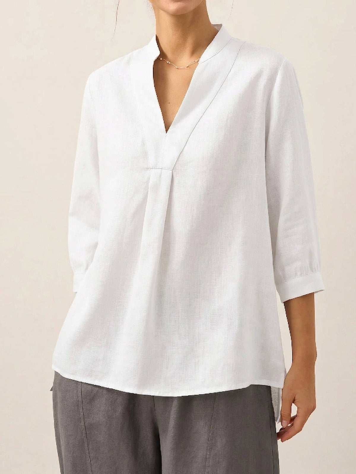 Olivia linen shirt - White