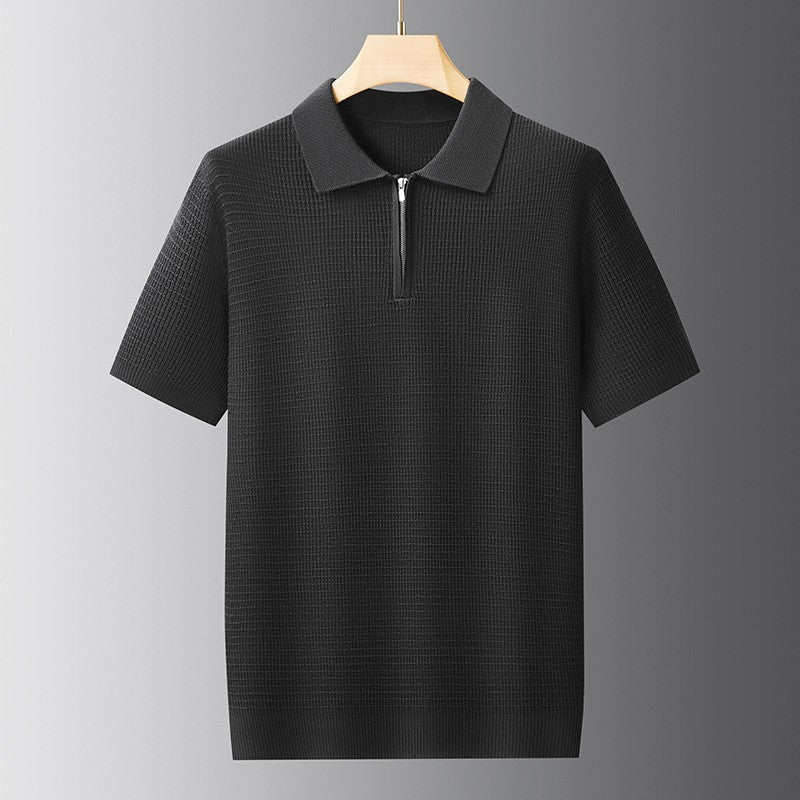 Otto knit polo shirt - Black