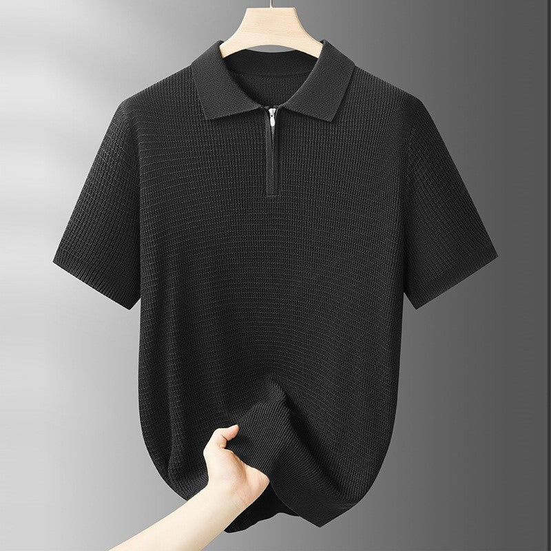Otto knit polo shirt - Black