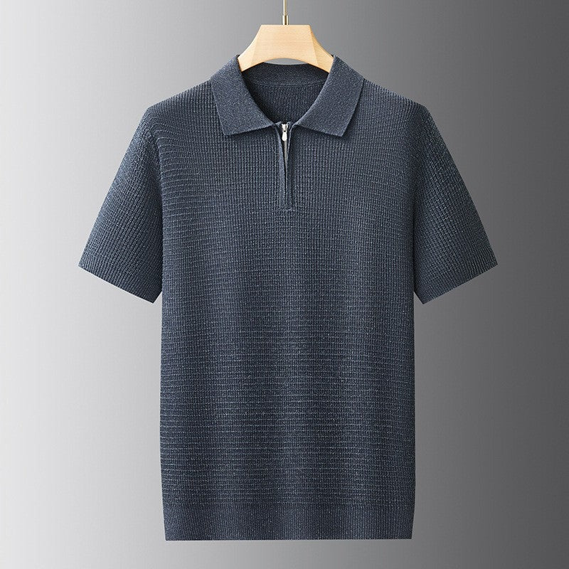 Otto knit polo shirt - Blue