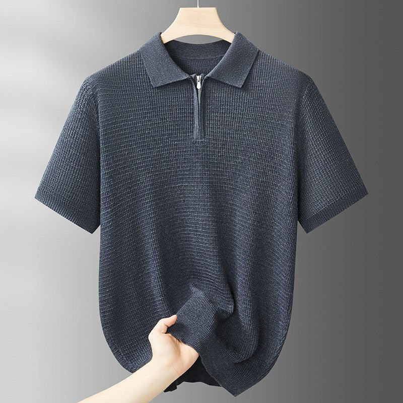 Otto knit polo shirt - Blue