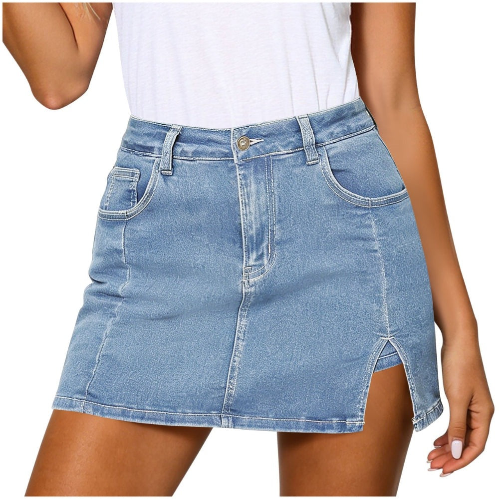 Piper denim skort - Blue
