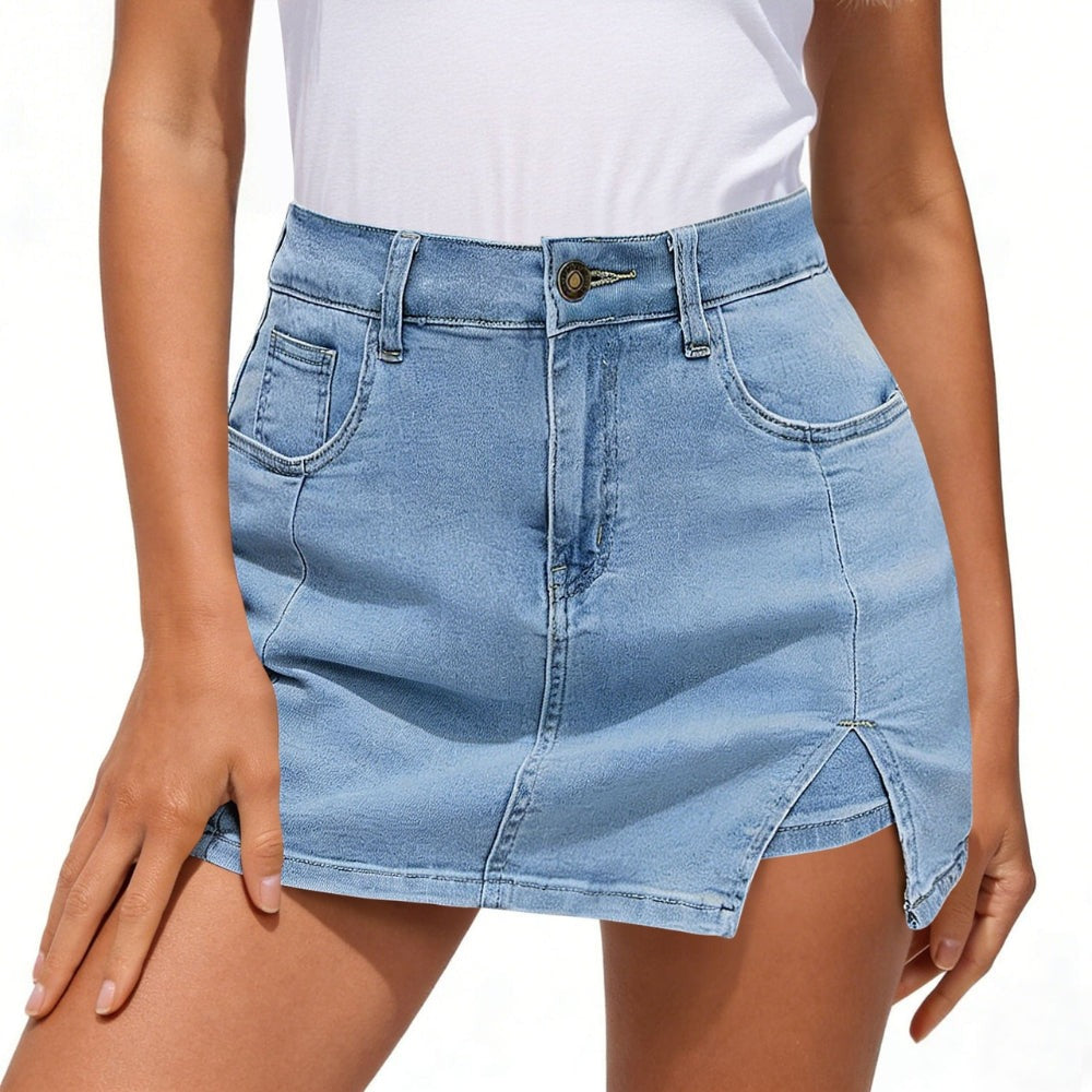 Piper denim skort - Blue