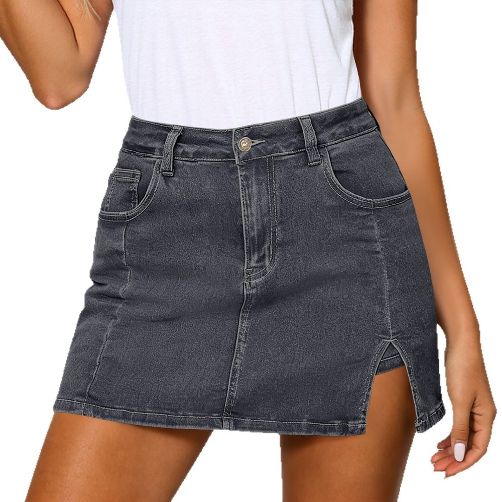 Piper denim skort - Gray