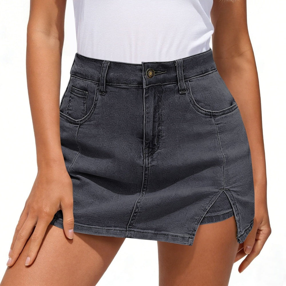 Piper denim skort - Gray