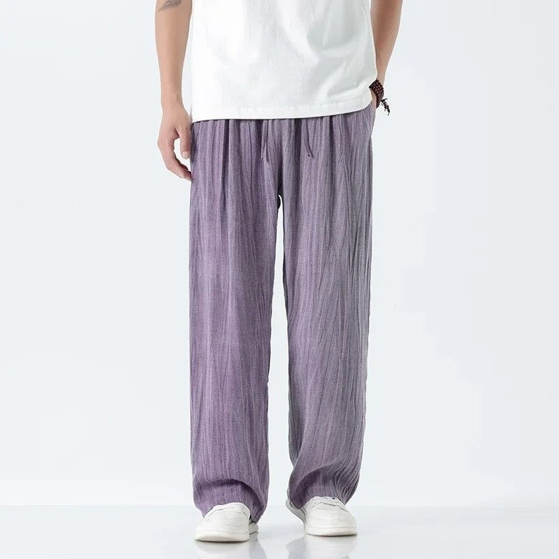 Porter linen pants - Purple