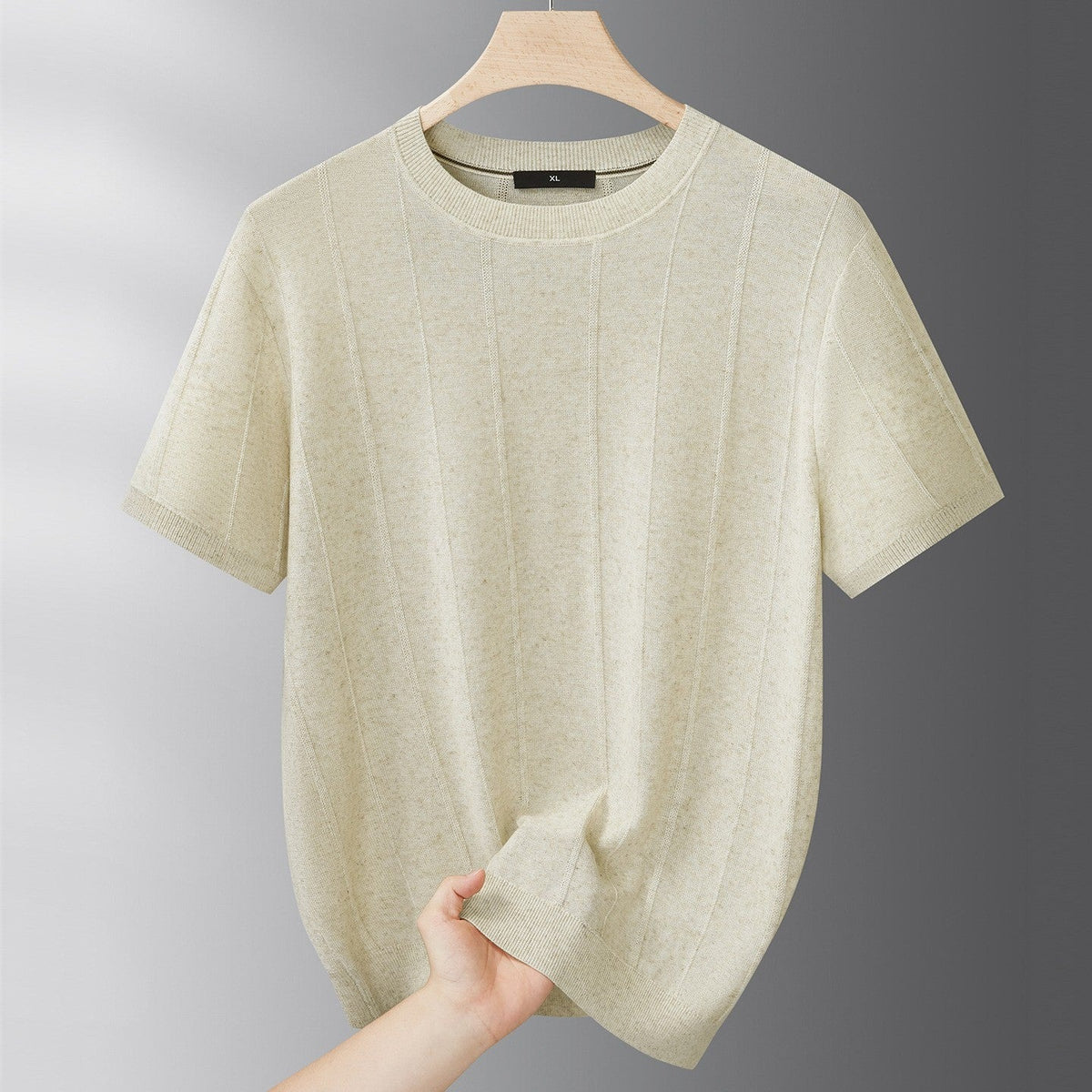 Porter knit t shirt - Beige