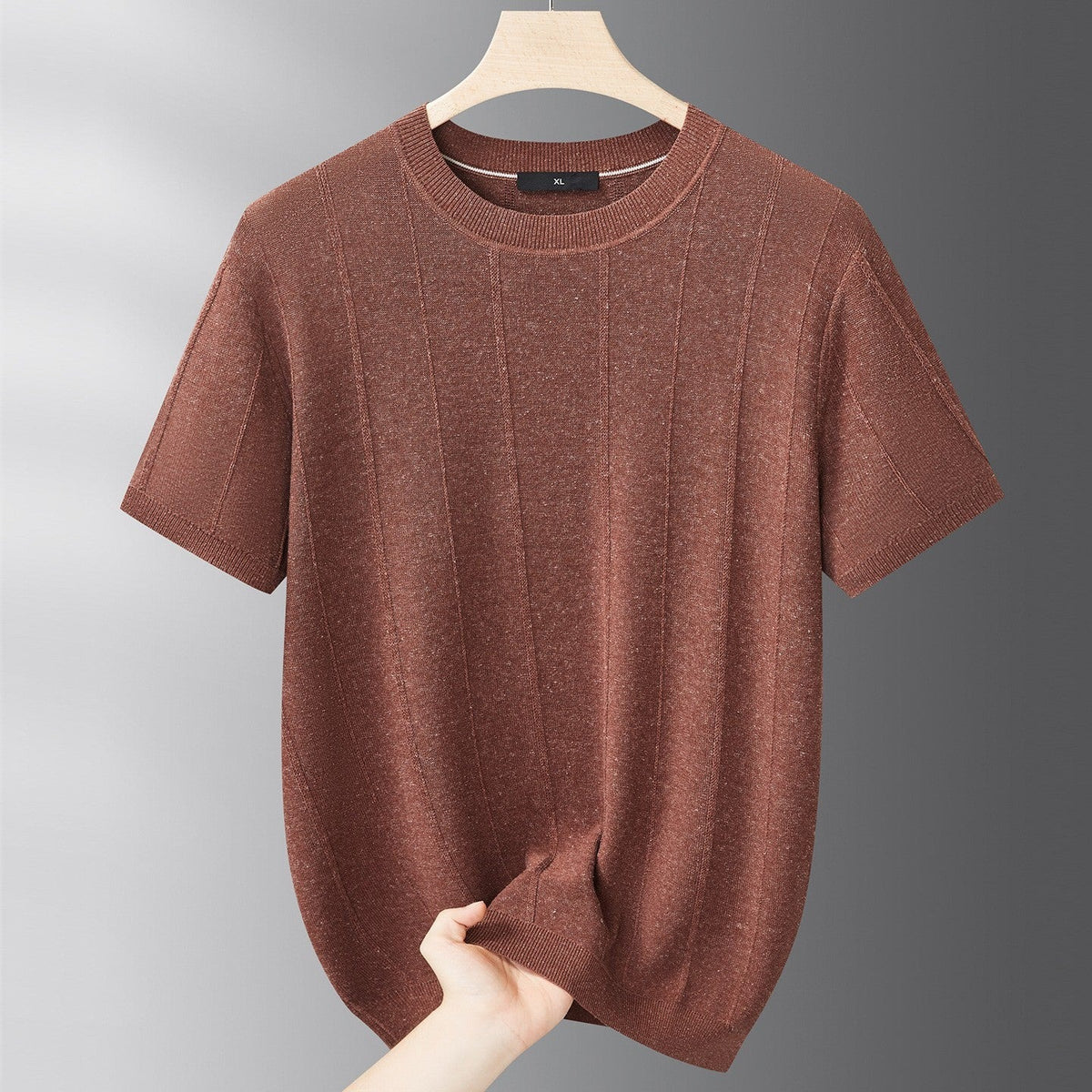 Porter knit t shirt - Red