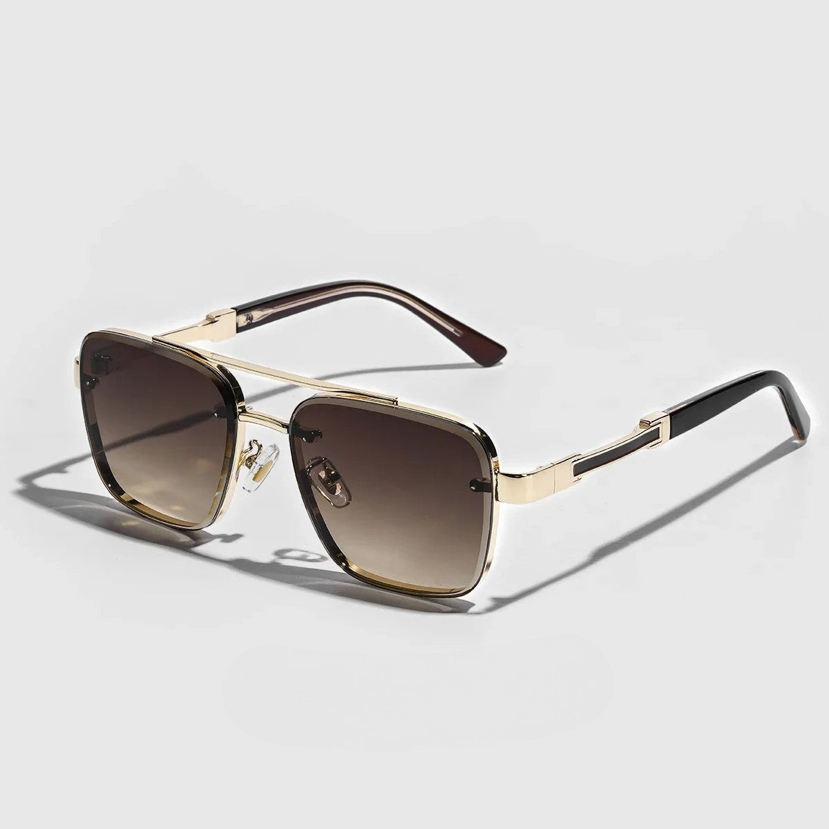 Reeve square sunglasses - Gold/Brown