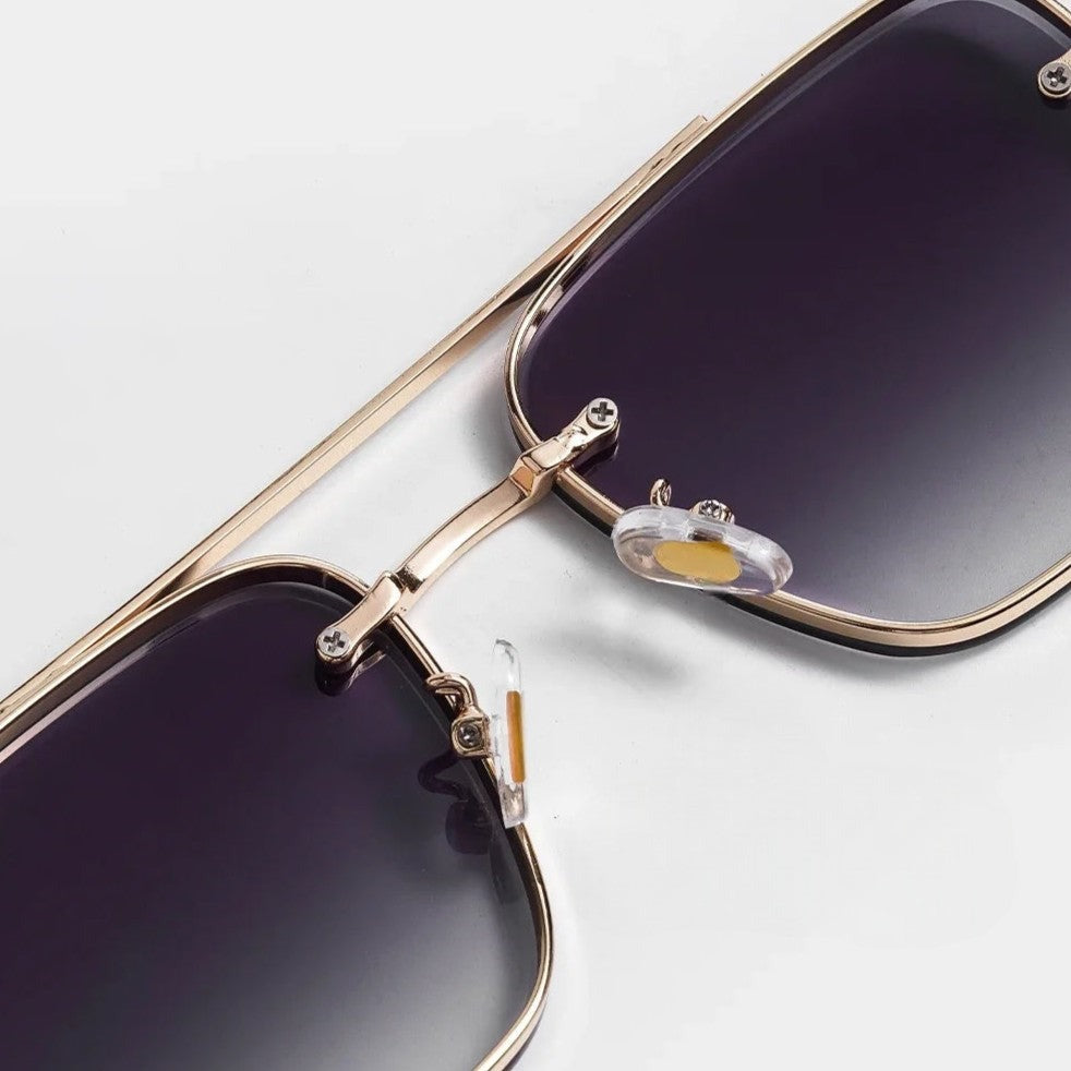 Reeve square sunglasses - Gold/Gray