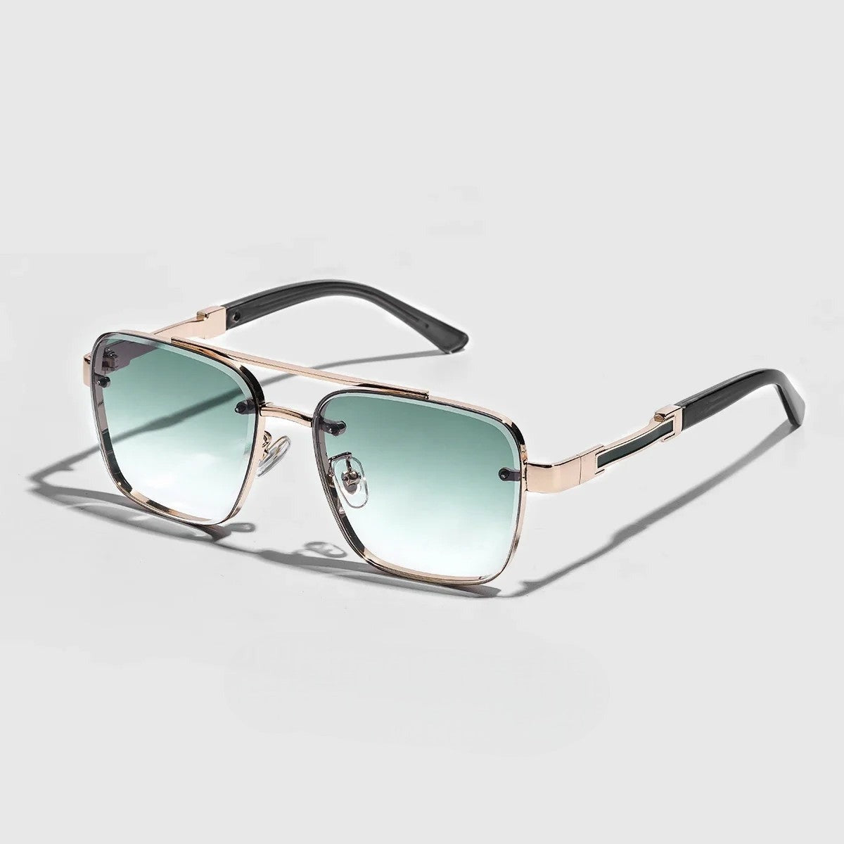 Reeve square sunglasses - Gold/Green