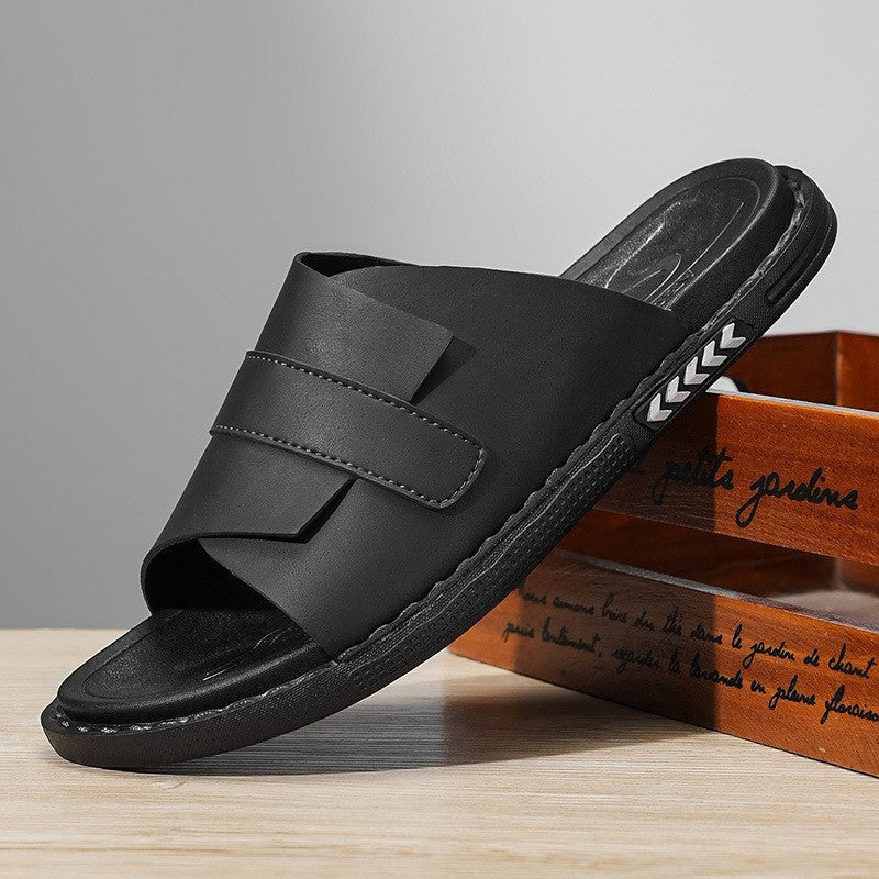 Reeve leather mule sandals - Black detail