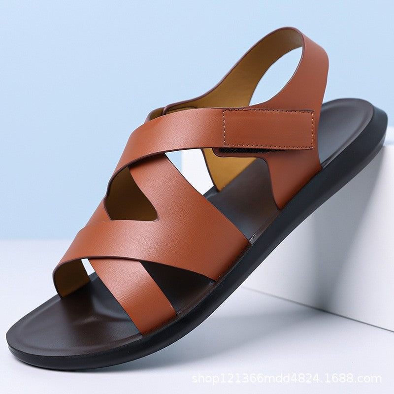 Reeve leather sandals - Brown