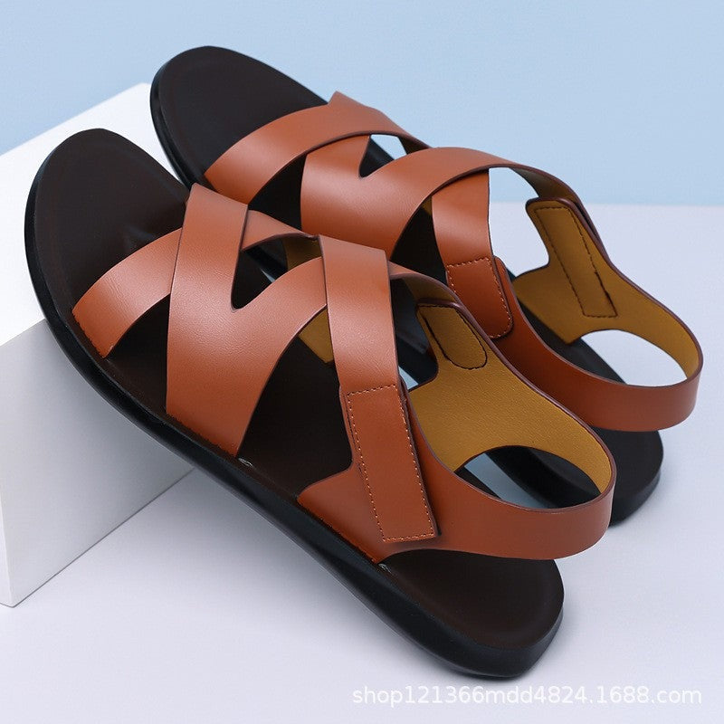 Reeve leather sandals - Brown