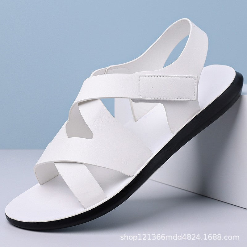 Reeve leather sandals - White