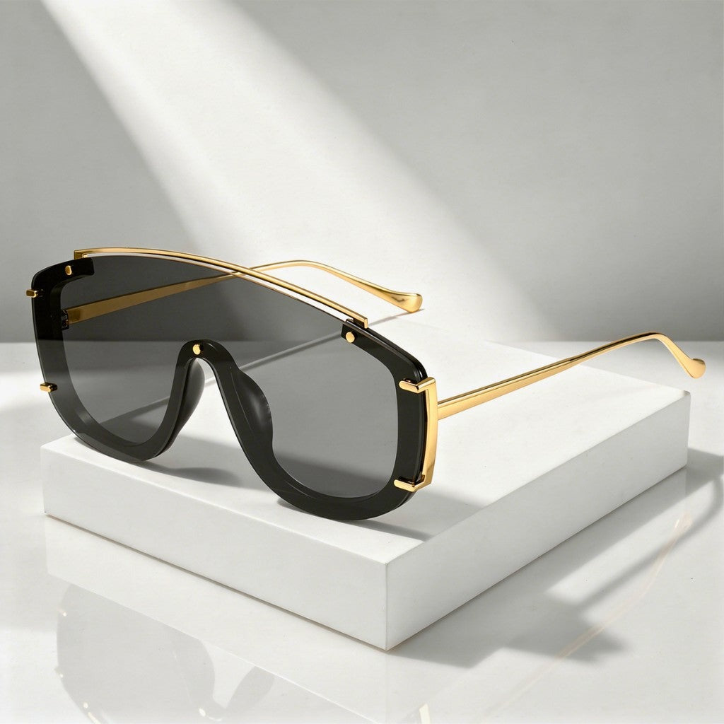 Reeve oversized shield sunglasses - Black