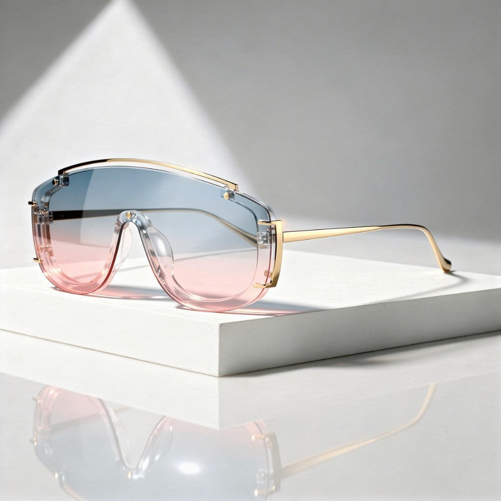 Reeve oversized shield sunglasses - Blue