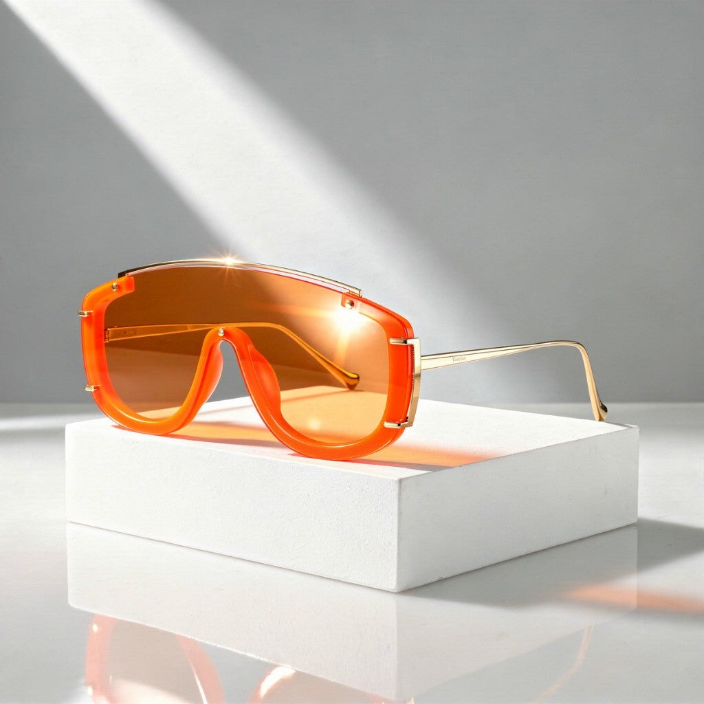 Reeve oversized shield sunglasses - Orange