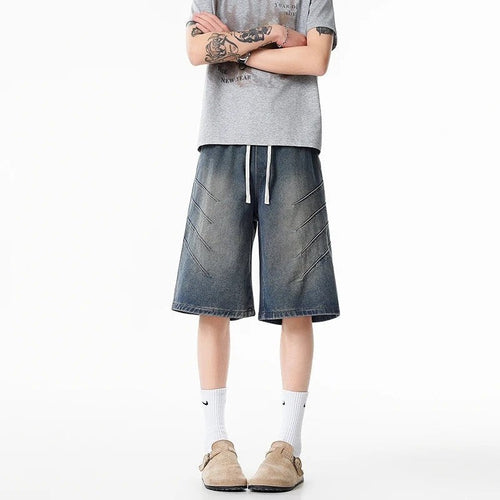 Rocco knee length denim shorts - Blue