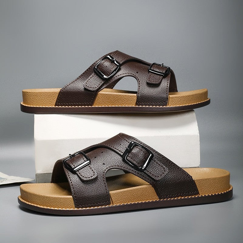 Rocco slide sandals - Brown