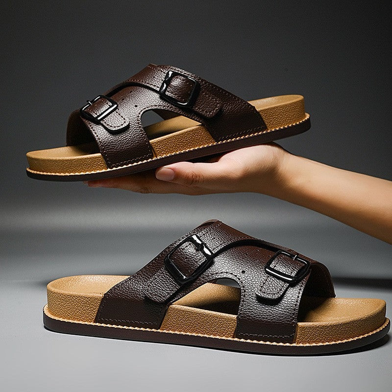 Rocco slide sandals - styled