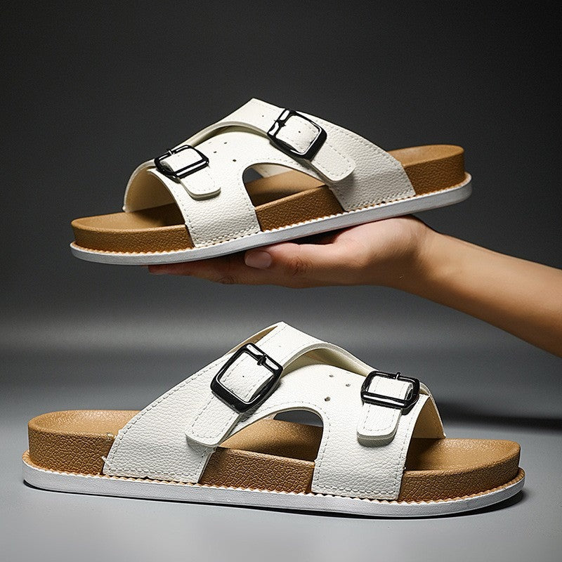 Rocco slide sandals - styled