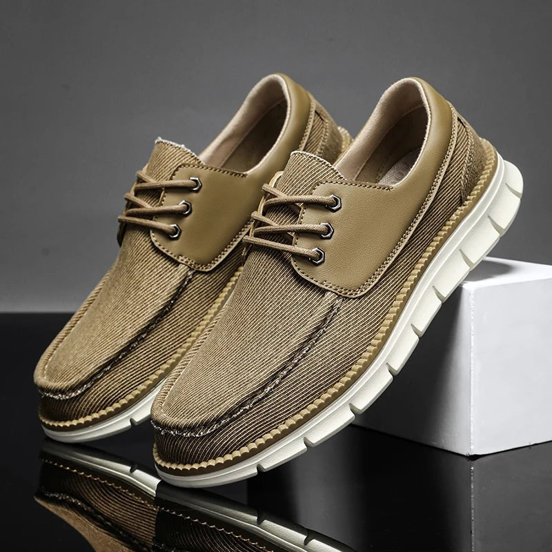 Rory canvas low top shoes - Beige pair view