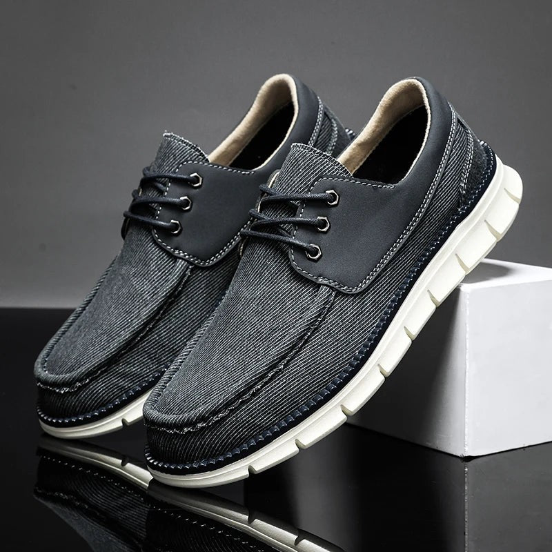 Rory canvas low top shoes - Blue pair view