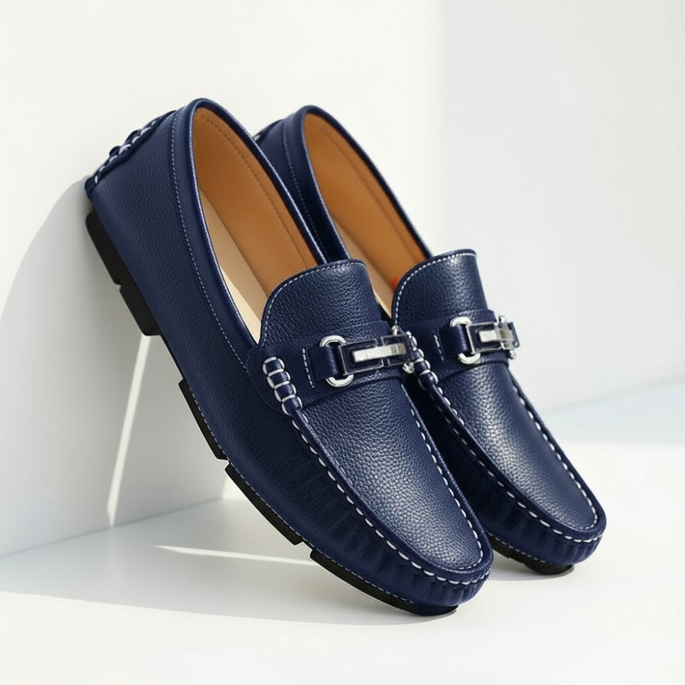 Rory leather loafers - Blue